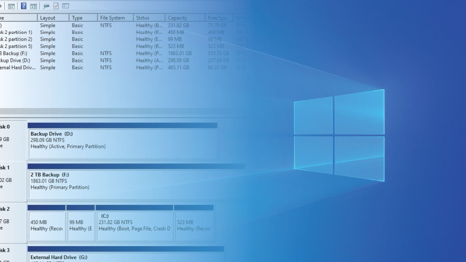 Managing Windows Disk Partitions